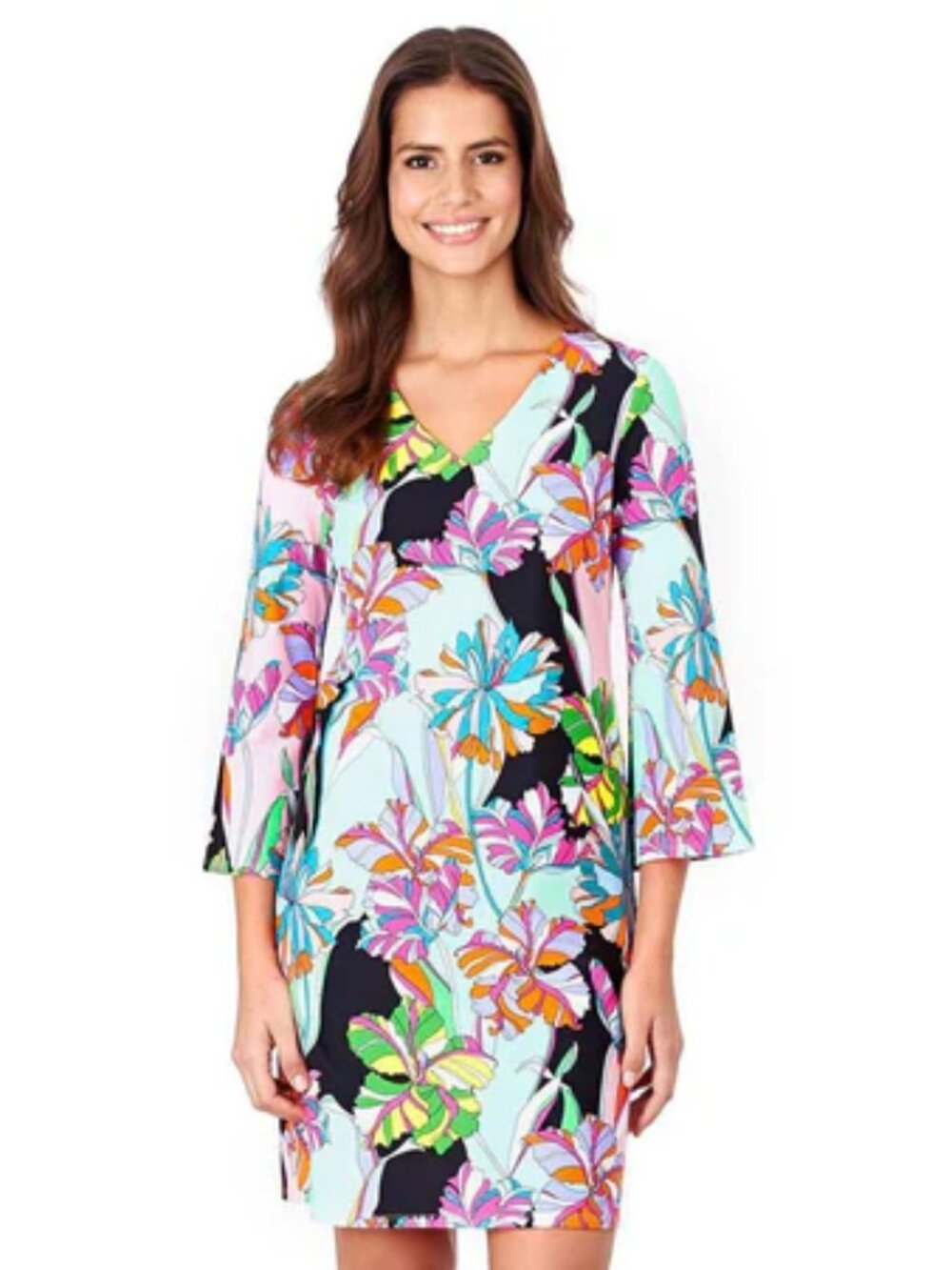 Jude Connally Lexi Shift Dress Fresh Floral Black L